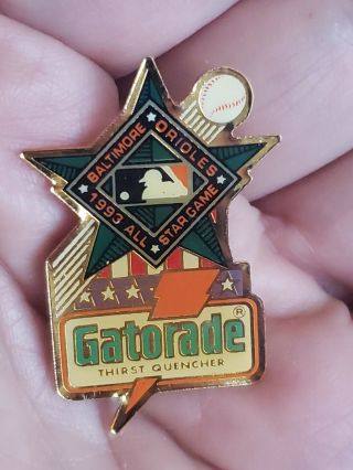 1993 Major League Baseball All - Star Game Pin Camden Yards Baltimore Gatorade