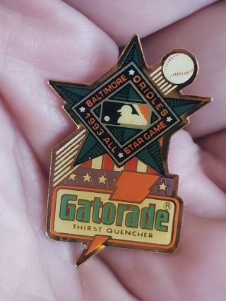 1993 Major League Baseball All - Star Game Pin Camden Yards Baltimore Gatorade 2