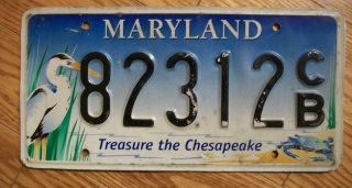 Single Maryland License Plate - 82312cb - Treasure The Chesapeake