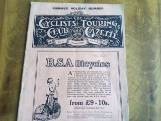 Ctc Gazette 1923 August 30 Pages Touring,  Technical And Ads Complete