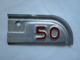 1950 California License Plate Metal Corner Tags Pair Yom Dmv Year Of Manufacture