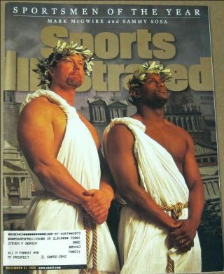 Sports Illustrated Sportsmen Of The Year Mark Mcgwire Sammy Sosa Dec 21,  1998