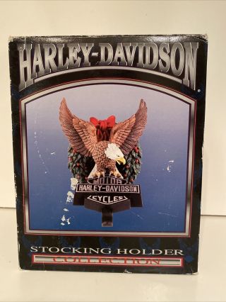 1999 Harley Davidson Motorcycle Eagle Christmas Fireplace Stocking Holder