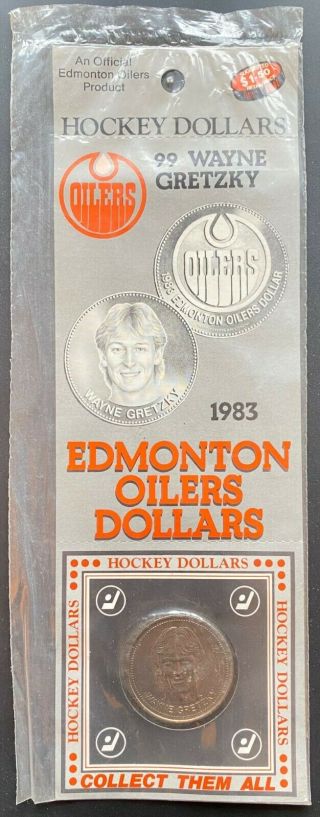 1983 Edmonton Oilers Dollar - Wayne Gretzky Hockey Dollar Card -