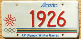 1988 Alberta Souvenir Front License Plate Calgary Winter Olympics - $2.  99 Start