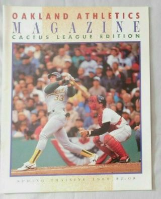 1989 Spring Training Cactus League Edition Jose Canseco Oakland A 