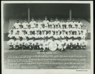 1966 York Yankees Official Team Photo 8x10 W/ Mickey Mantle Roger Maris