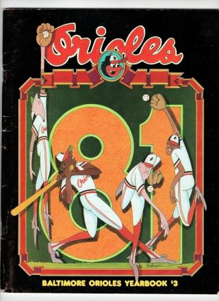 1981 Baltimore Orioles Official Team Issued Yearbook - Ex -