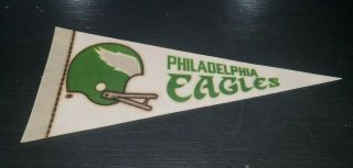 Vintage 1970 ' s Philadelphia Eagles 9 Inch Mini Pennant NFL Football 3