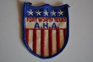 Vintage Hockey Patch Fort Worth Texas American Hockey Assocation