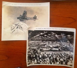 Official Boeing Photos Commemorating The 5000th B - 17 Flying Fortress Aircraft