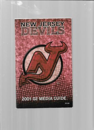 2001 - 02 Jersey Devils Hockey Media Guide - - - Logo Ex