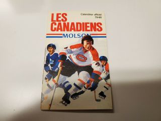 Rs20 Montreal Canadiens 1979/80 Nhl Hockey Pocket Schedule - Molson