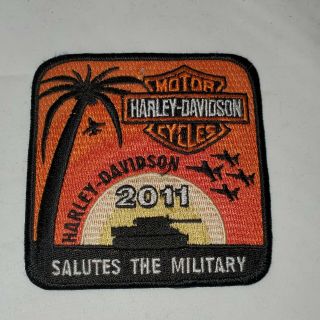 Harley Davidson Salutes The Military 2011 Tank & Jets Embroidered Patch