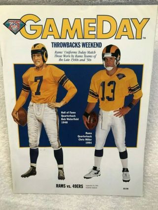 Los Angeles Rams V San Francisco Game Program 49ers - Sept.  18,  1994
