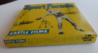 Vtg Castle Films 8mm Complete Sport Parade 356 Sport Thrills Of The Year - 1950
