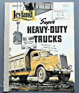 1952 Leyland Beaver & Hippo Heavy Truck Brochure 8 Pages