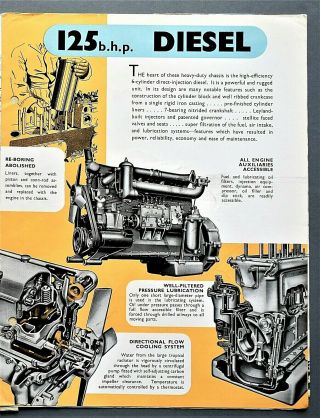 1952 LEYLAND BEAVER & HIPPO HEAVY TRUCK BROCHURE 8 PAGES 2