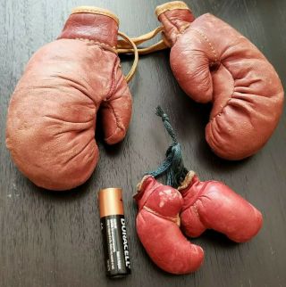 Minature Leather Boxing Gloves - 2 Pairs