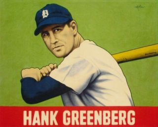 Hank Greenberg 8x10 Art Print Detroit Tigers 4 W.  S 2 Mvp 331 Hr 4 A.  S Games