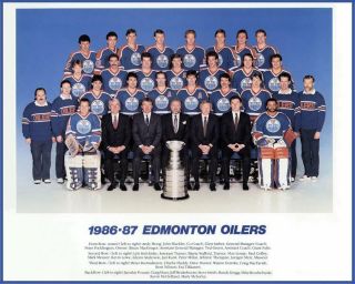 1987 Edmonton Oilers Team Photo 8x10