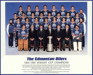 1985 Edmonton Oilers Team Photo 8x10