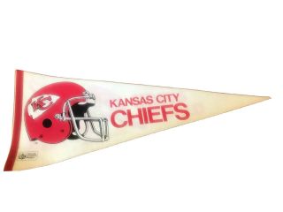 Vintage Nfl Kansas City Chiefs Pennant,  30 " X 12 "