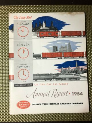 1954 The York Central Railroad Company Annual Report Booklet The Early Bird