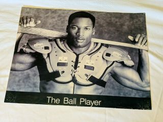 Vintage 1980s Bo Jackson The Ball Player Poster Wall Art 16 " X 20 "