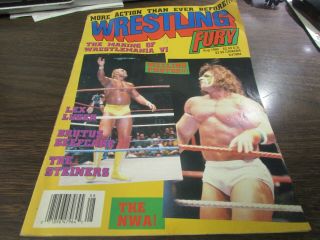 Wrestling Fury Aug 1990 - Hulk Hogan Cover - Very Good