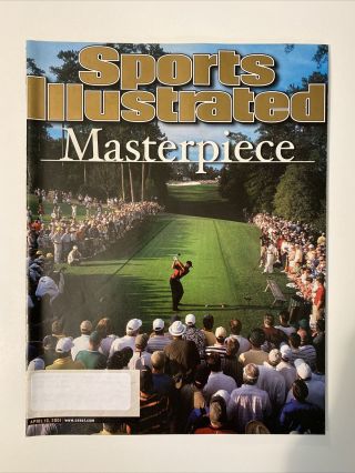 Sports Illustrated April 16,  2001 - Tiger Woods " Masterpiece " W/ Address Label