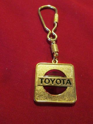 Vintage Solid Brass Toyota Key Chain (nos)