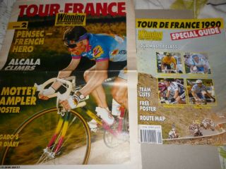 1990 Tour De France Special Guide & News Paper Produced By Winning