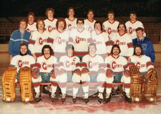 1979 - 80 Saginaw Gears Ihl Hockey Team Media Reprint Photo