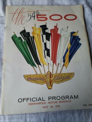The 54th 500 Indianapolis Motor Speedway Official Program,  May 30th,  1970