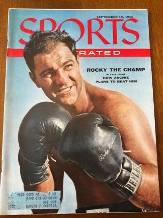 September 19,  1955 Vintage Sports Illustrated - Rocky Marciano