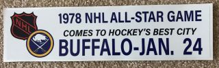 Buffalo Sabres 1978 All - Star Game At The Aud - Nhl Bumper Sticker