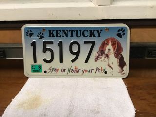 2006 Kentucky Spay Or Neuter Pets License Plate