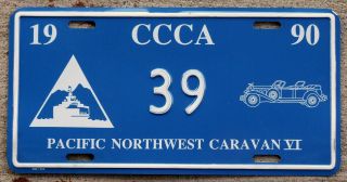 1990 Classic Car Club Of America Ccca Booster Plate Pacific Northwest Caravan Iv