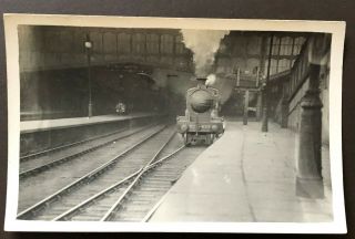 Old Photo Postcard Interior Of Carlisle Railway Station & G&swr Loco