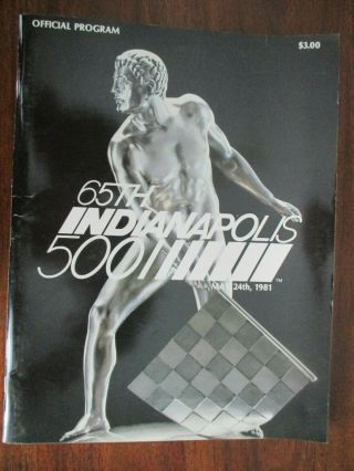1981 Indy 500 Program - 65th Running Indianapolis 500 Mile Race