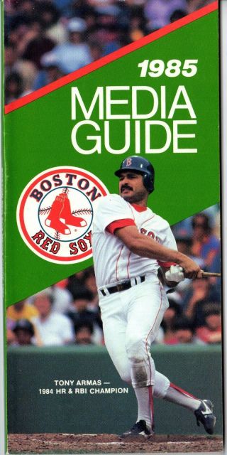 1985 Boston Red Sox Media Guide -