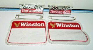 The Winston Cup Nascar Pre - Race Pit Pass Holder With Pin,  And Patch