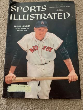 June 23,  1958 Jackie Jensen Baseball Boston Red Sox Sports Illustrated