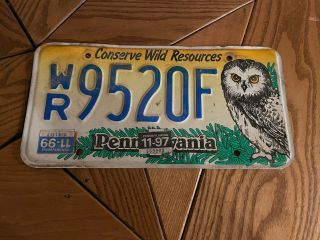 Pennsylvania Conserve Wild Resources License Plate