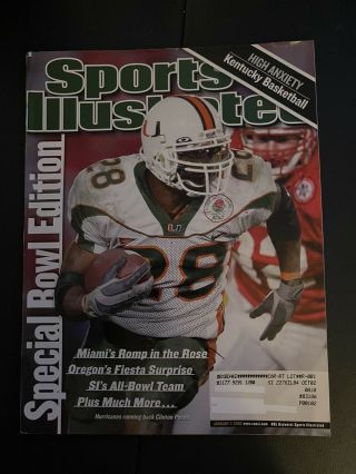 Sports Illustrated January 7,  2002 Special Bowl Edition Miami Hurricanes