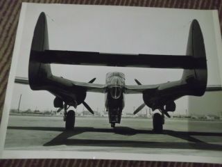 33) Orig 1944 Northrop Photo Usaaf Northrop P - 61 Black Widow - Rear View