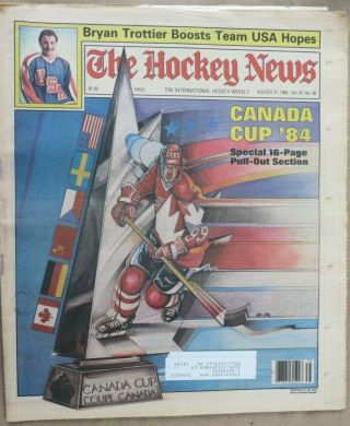 Canada Cup - Wayne Gretzky - The Hockey News - August 31,  1984