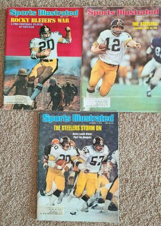 Sports Illustrated Vintage Pittsburgh Steelers 1975 - 1976 Terry Bradshaw