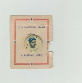 1938 Pm8 " Our National Game " Pin Bill Terry